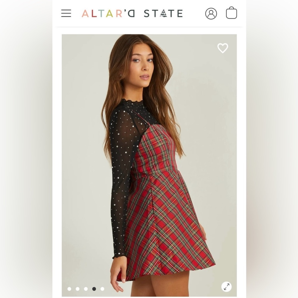 Altar’d State Christmas Plaid Dress